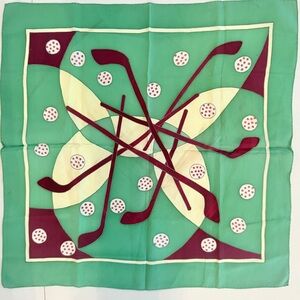 Vintage Silk Print Scarf